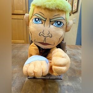 Rumble Champ Puppet Blonde Plush Toy with Sound Effects Wrestling Puppet